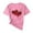 Pink, variant on MaFYtyTPR Women's Printed T-shirts Valentine's Day Ladies Trendy Printing Short Sleeved Crew Neck Pullover Tops Black L