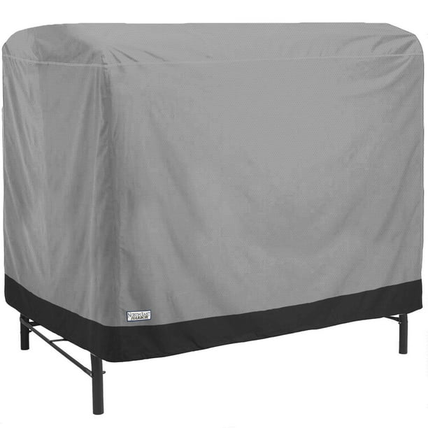 North East Harbor Outdoor 2 Seater Patio Canopy Swing Cover 78 L X 60 W 56 H Breathable Material Sunray Protected And Weather Resistant Storage Gray With Black Hem Com 2 Seater Patio Canopy Swing Cover, Veranda Patio Canopy Swing Furniture Storage Cover