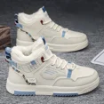 thumbnail image 2 of Zapatillas de deporte informales para hombre, botas de nieve cálidas de lana para invierno, zapatos antideslizantes de fondo alto y grueso para correr, calzado para deportes al aire libre, 2024, 2 of 5