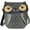Black, variant on Cute Owl Cartoon PU Leather Handbag Casual Satchel School Purse