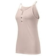 thumbnail image 3 of Sexy Tank Tops For Women Button V Neck Camisole Spaghetti Strap Sleeveless Vest Casual Loose Summer T Shirt Blouse Tops, 3 of 3