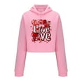 thumbnail image 3 of FAWUUDO Valentines Gift for Her Womens Hooded Sweatshirt Long Sleeve Pullover Printed Graphic Casual Romantic Cozy Holiday Wear Pink 2XL, 3 of 7