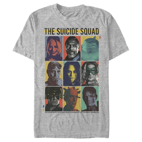 Men's The Suicide Squad Character Portraits  Graphic Tee Athletic Heather 2X Large