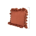 thumbnail image 2 of Creative Co-Op Woven Cotton Slub Pillow with Tassels, Russet, 2 of 8