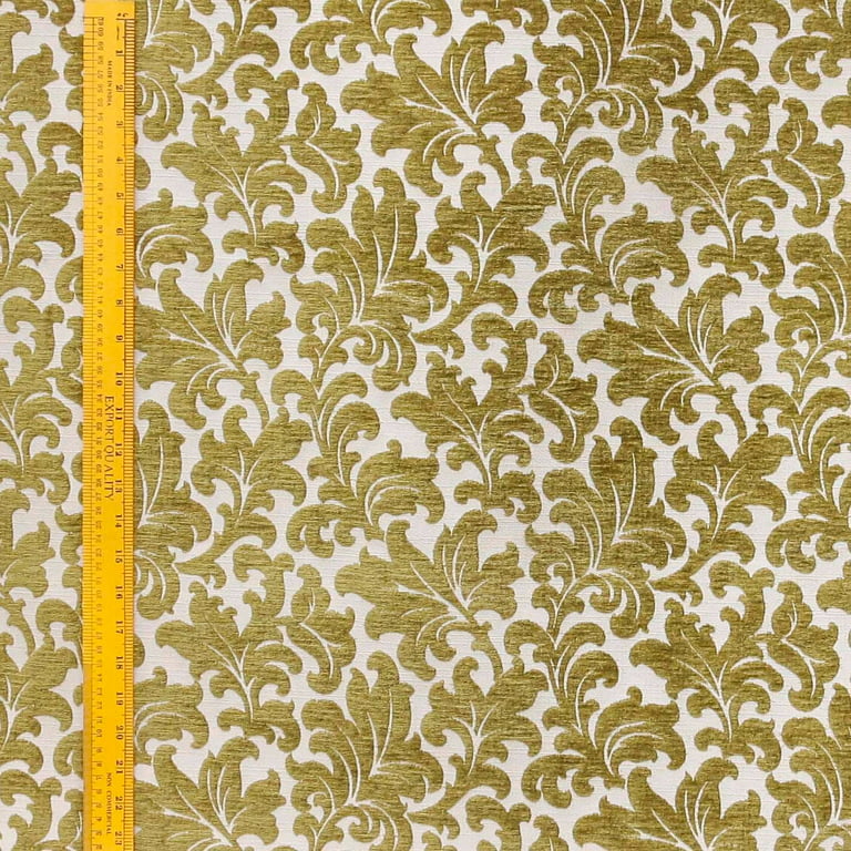 Width 57'' European Jacquard Damask Chenille Fabric By The Yard