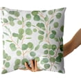 thumbnail image 4 of Spring Sage Green Leaf Pillow Covers 20x20 Set of 2, Eucalyptus Floral Watercolor Pillow Cushion Cases, Grey Seafoam Leaves Modern Throw Pillows Cover Decor Gifts for Bed Couch Sofa Living Room, 4 of 6