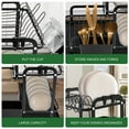 thumbnail image 6 of 2-Tier Dish Rack for Kitchen, Dish Drying Rack with Drain Board Tray, Compact Dishing Rack with Utensil Holder, Cutting Board Holder, Kitchen Dishes Storage and Organizers, 6 of 9