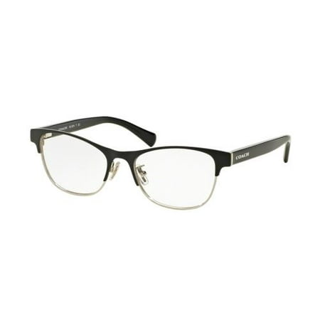 COACH Eyeglasses HC 5074 9239 Satin Black Silver/Black 52MM