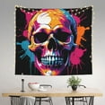 thumbnail image 2 of Xecao Colorful Skull patten Tapestry 60x51 Inches Wall Hanging Poster Tapestry for Living Room Bedroom Home Decor, 2 of 6