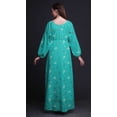 thumbnail image 4 of Bimba Robe Longue Décontractée d'Été en Mousseline de Soie Imprimé Feuilles de Pacanier pour Femmes - Petite, 4 of 5