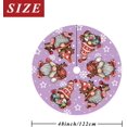thumbnail image 3 of Christmas Tree Skirt Purple Tree Skirt Glitter Gnomes Snowflake Xmas Winter Tree Skirt 48 Inch for Black Christmas Indoor Outdoor Decorations, 3 of 6