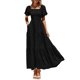 thumbnail image 1 of Vestido PRETTYGARDEN XXL Negro Cuello Cuadrado Manga Abullonada, 1 of 8