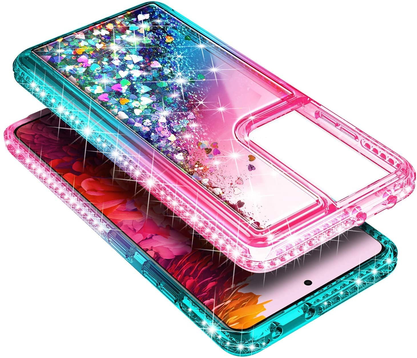 Lastma Samsung Galaxy S21 Case Cute with Wrist Strap Kickstand Glitter  Bling Cartoon IMD Soft TPU Shockproof Galaxy S21 5G Protective Cases Cover  for