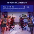 thumbnail image 4 of CONCETTA 49 Inch Modern L Shaped Computer Desk with Lower Storage Shelf & Side Bag, Two-Way Convertible Corner Gaming Table for Home Office, Rust, 4 of 8