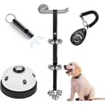 thumbnail image 1 of Dog Bell,4 PACK Pet Training Door Bell Adjustable With 7 Big Loud Pet Bells,Potty Training Buttons,Pet Training Clicker And Whistle Pet Communication Device For Dogs Cats To Ring To Go Outside, 1 of 7