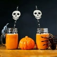thumbnail image 5 of Pajitas de Papel para Fiesta de Halloween, con Estampados Festivos de Araña y Esqueleto, Material de Papel Seguro, Ideal para Bebidas y Decoración, 25 Unidades, 19,7 Cm de Largo, 5 of 5