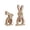 2 Pcs-Beige, variant on JeashCHAT Easter Bunny Decorations, Easter Gifts, 5.7" Vintage Wooden Easter Rabbit Figurine for Spring Easter Home Office Farmhouse Decor, Table Centerpiece