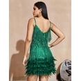 thumbnail image 6 of Women's Sequin Cocktail Dresses 1920s Flapper Dress Gatsby Fringe Mini Dresses Feather Prom Party Dress, 6 of 7