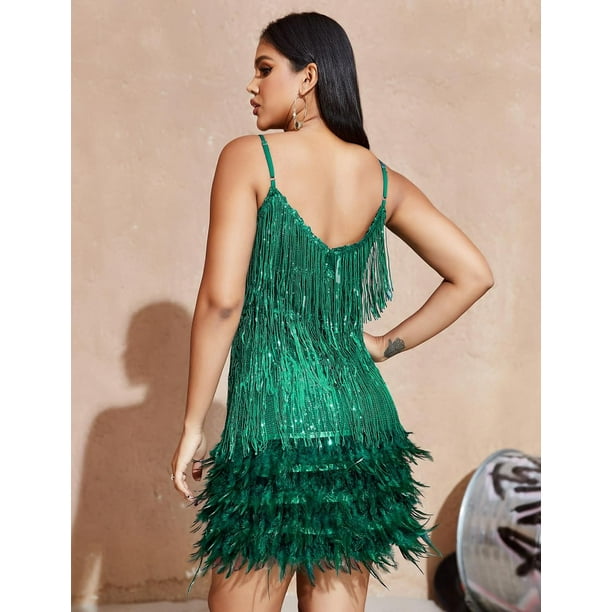 Women's Sequin Cocktail Dresses 1920s Flapper Dress Gatsby Fringe Mini Dresses Feather Prom Party Dress - Walmart Business Supplies Women's Sequin Cocktail Dresses 1920s Flapper Dress Gatsby Fringe Mini Dresses Feather Prom Party Dress - Walmart Business Supplies