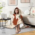 thumbnail image 4 of Wearable Blanket,Pioneer Flower Floral Print Pattern Hooded Wearable Flannel Blanket for Adults & Teens,Winter Poncho Shawl Wrap Cape Cozy Anti-Pill,50"x60", 4 of 5