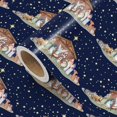 thumbnail image 2 of Blue Christmas Wrapping Paper Roll Religious Holiday Gift Wrap Craft Art Paper for Party DIY Wrapping Supplies, 58x23in, 1 Roll, 2 of 6