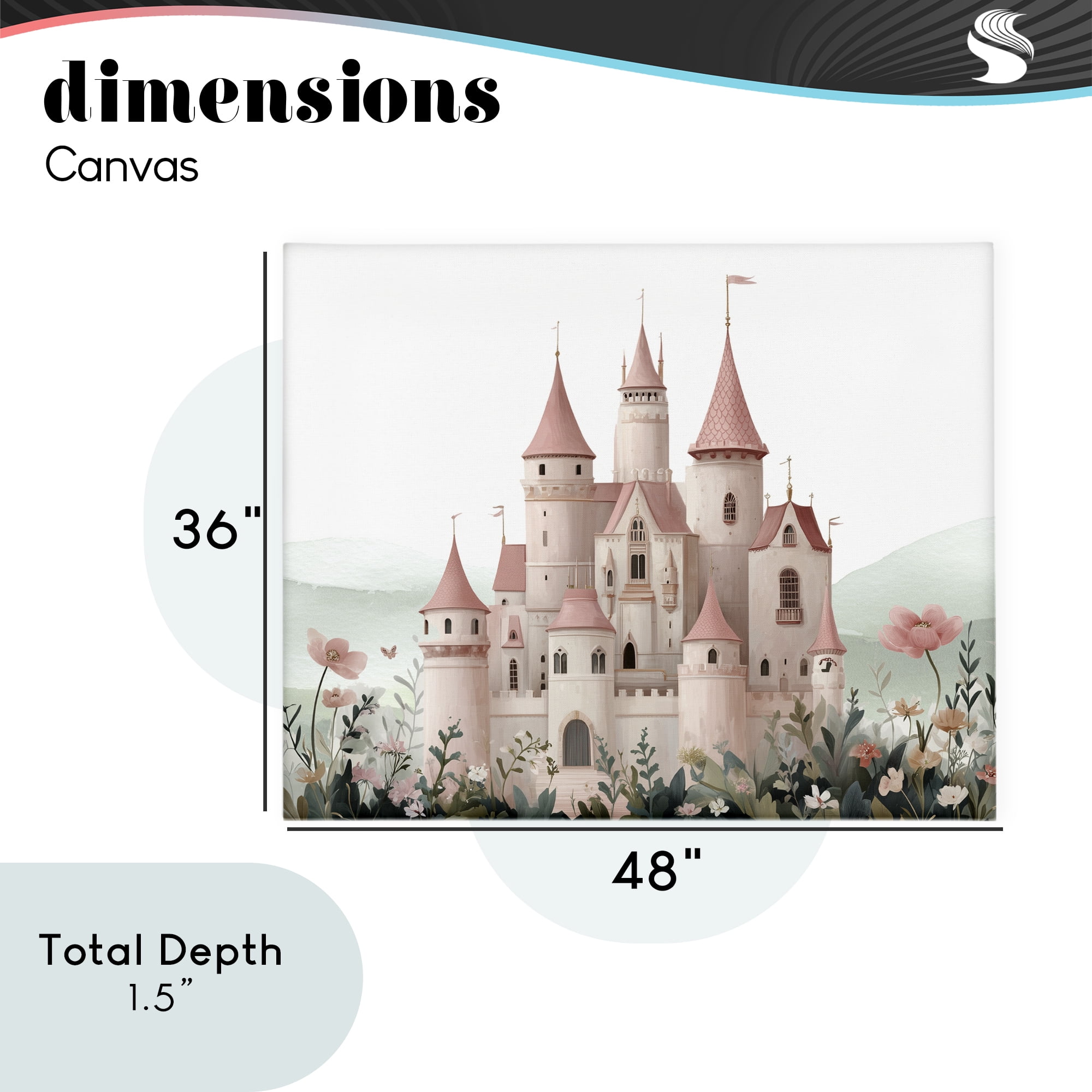 Stupell Industries A Castle For Princess Canvas Wall Art, design by Christine Simpson Art