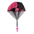 thumbnail image 4 of Vogacara Juguete de paracaídas para niños, paracaídas para lanzar a mano al aire libre, aterrizaje educativo, juguete para niños, rosa roja Rosa roja 10piezas, 4 of 6
