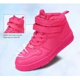 thumbnail image 3 of LUCKY STEP Fashion Hook and Loop High Top Sneakers Casual Walking Shoes,Hot Pink,Womens, 3 of 10