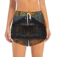 thumbnail image 2 of Salouo Rustic Cabin Autumn Forest Print Women's 2 in 1 Running Shorts Double-Layer Shorts Athletic Workout Gym Yoga Shorts Running Shorts for Women-Small, 2 of 7