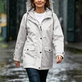 thumbnail image 6 of AnuYalue Women Waterproof Jacket Fashion Button Coat Striped Lined Windbreaker Jackets with Pockets Long Sleeve Outerwear, 6 of 8