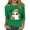 Green, variant on Halloween Tops for Women, 3/4 Sleeve Round Neck with Witch Moon Print, Casual Fall Tunic Blouse,Black S