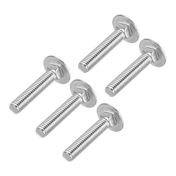 Unique Bargains Carriage Bolts, Neck Carriage Bolt, Round Head, Square Neck, 304 Stainless Steel M6x35mm 5 pcs