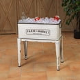 thumbnail image 3 of The Gerson Company 22.8 in. Antique Farmhouse White Metal Planter, 3 of 5