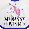 thumbnail image 4 of Inktastic My Nanny Loves Me Unicorn Girls Baby Bib, 4 of 4