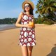 thumbnail image 3 of Easygdp Cute Baseball para Vestido Transpirable de Mujer, Vestido Suelto de Manga Corta con Pliegues y Bolsillos para el Verano, 3 of 7