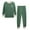 Green, variant on Odeerbi Kids Boys Girls Fleece Long Johns Winter Thermal Base Layer Set Children's Thermal Underwear Set Lingge Velvet Fall Pajama Sets Kids Clothes Beige