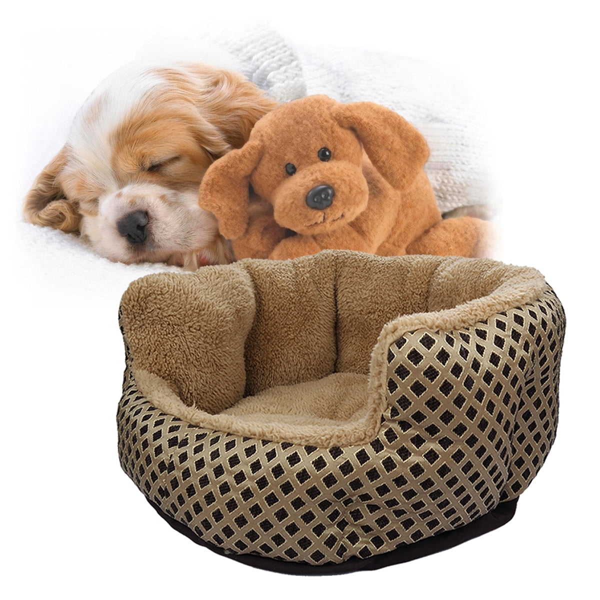 Petmaker Faux Fur Black Mink Dog Bed