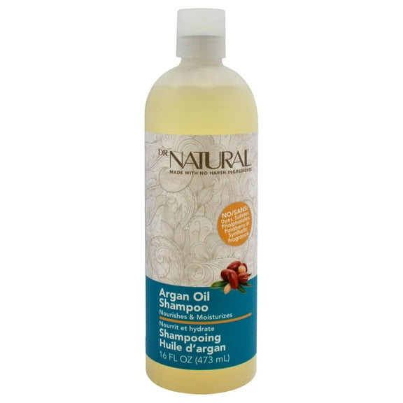 Dr. Natural Nourishes and Moisturizes Shampoo, Argan Oil, 16 Oz