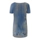 thumbnail image 5 of Tops sueltos plisados de manga corta para mujer Tops casuales de talla grande Camisetas informales de verano con cuello en V y manga corta Camisetas para mujer Camisetas Azul real / 2XL, 5 of 5