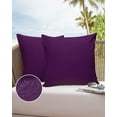 thumbnail image 6 of Pack of 2 Outdoor Pillow Covers, Solid Color Purple Waterproof Square Throw Pillowcase Cushion Decorative Pillow Covers for Couch Patio Tent, 16x16 in, 6 of 6