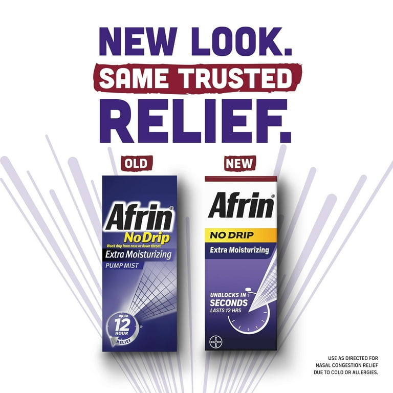 Afrin Nasal Decongestant, Extra Moisturizing, Pump Mist - 0.5 fl oz