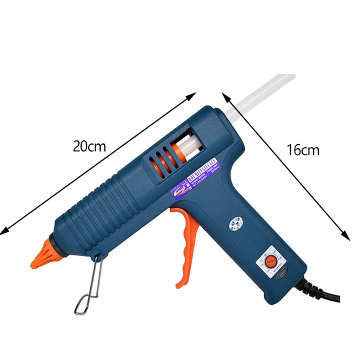 Symkmb 150W Hot Melt Glue Tool with Temperature Control for DIY Industrial Manufacture Use 11mm Glue Sticks Nozzle US Plug Plastic + Metal