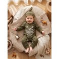 thumbnail image 4 of RUINIXCW Newborn Baby Boy Hospital Coming Home Outfit Waffled Romper Infant Baby Boys Fall Winter Duck Hunting Clothes Mallard Embroidery Long Sleeve Jumpsuit Hat Set, 4 of 9