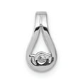 thumbnail image 3 of Real 14kt White Gold Holds 2.8mm stone; Teardrop Shape Slide Pendant Mtg; for Adults and Teens; for Women and Men, 3 of 3