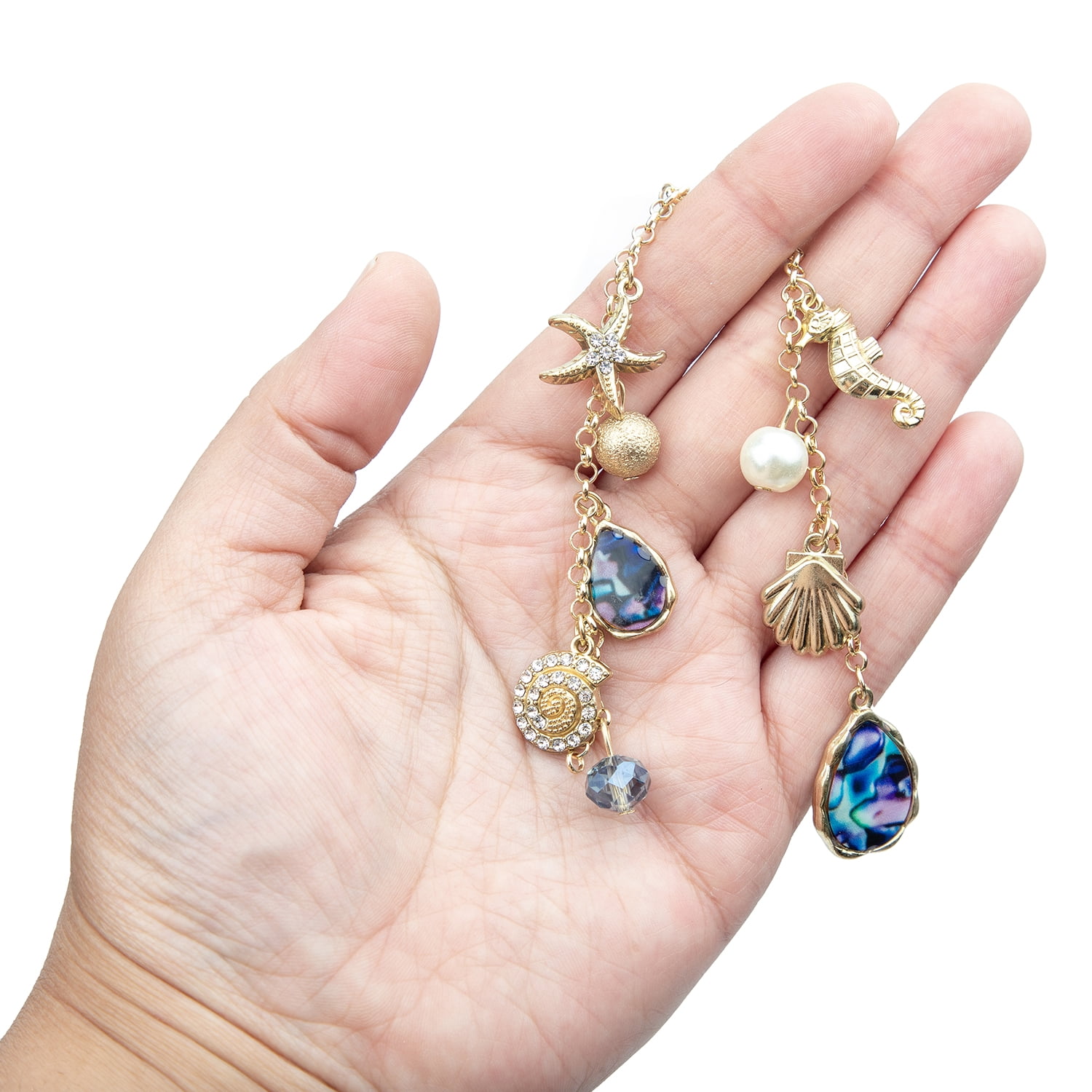 Cousin DIY Gold Sea Charms Strand with 8 Charms, 8.25 in, Unisex, Adult, Model 65027111