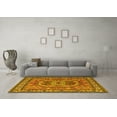 thumbnail image 3 of Ahgly Company Indoor Round Persian Yellow Traditional Area Rugs, 4' Round, 3 of 4