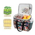 thumbnail image 2 of FORMRS Insulated Cooler Bag 24 Cans Capacity Soft Leakproof Lunch Box with Side Pockets, Orange Geometric, 2 of 7
