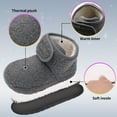 thumbnail image 2 of Stepedia Kids Winter Indoor Household Slippers Toddler House Shoes Warm Barefoot Booties for Boys Girls, Gray, 2 of 6