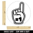 thumbnail image 2 of Foam Finger Sports Number One Fan Self-Inking Rubber Stamp Ink Stamper - Orange Ink - Medium 1 Inch, 2 of 7