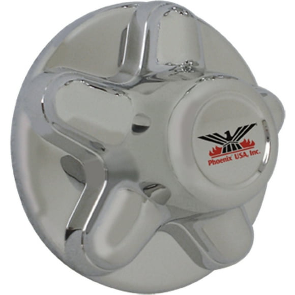 Phoenix USA Trailer Hub Cover QT545CHS QuickTrim; 5 Lug; 4-1/2 Inch Diameter; Closed Style; Chrome Plated; ABS Plastic; Single